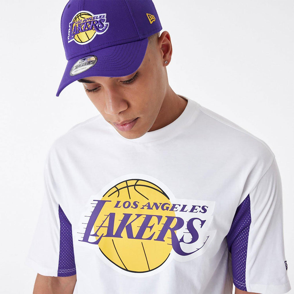 NEW ERA NBA MESH PANEL OS TEE LOSLAK  WHITRP