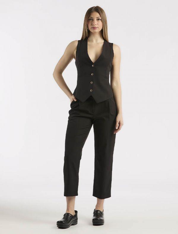 YES ZEE PANTALONE DONNA MORBIDO CON PINCES
