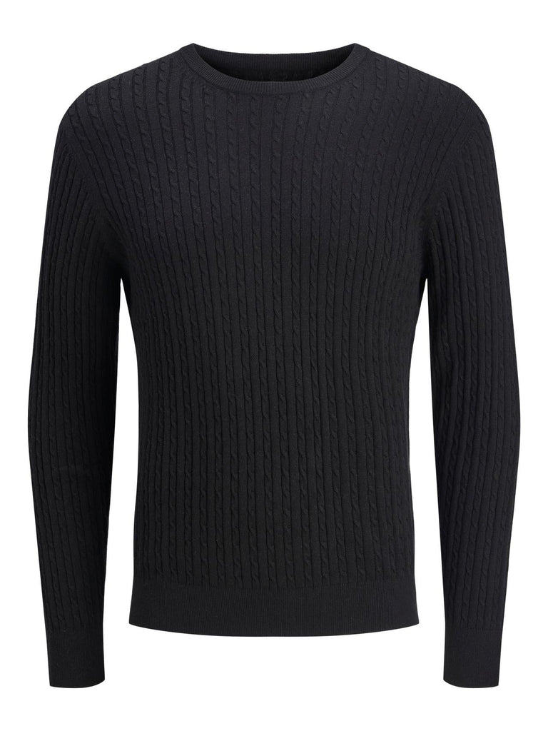 JACK AND JONES JJEEMIL KNIT CABLE CREW NECK NOOS