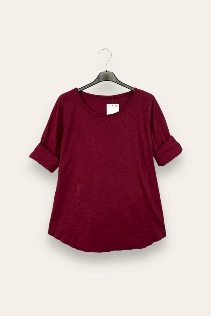 LOVEme Maglietta basica girocollo in cotone, manica lunga