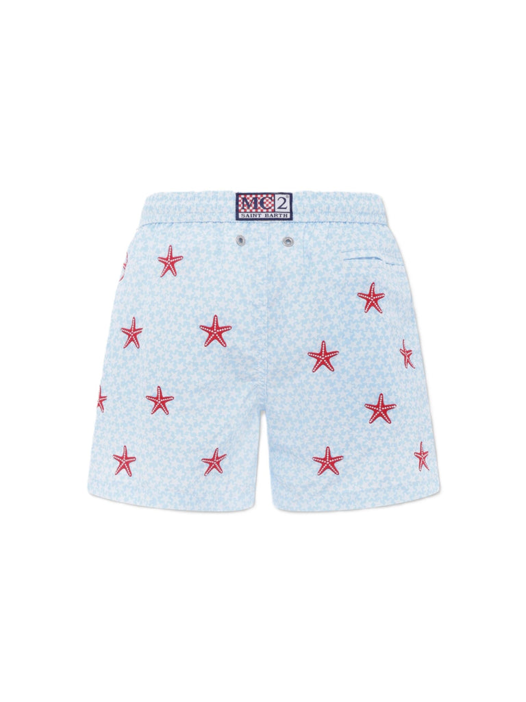 MC2 SAINT BARTH EMBROIDERED ULTRALIGHT SWIM SHORT