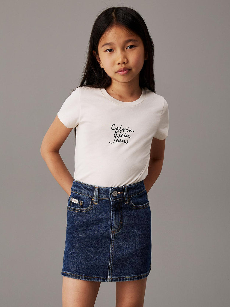 CALVIN KLEIN JEANS HANDWRITING LOGO SS SLIM T-SHI