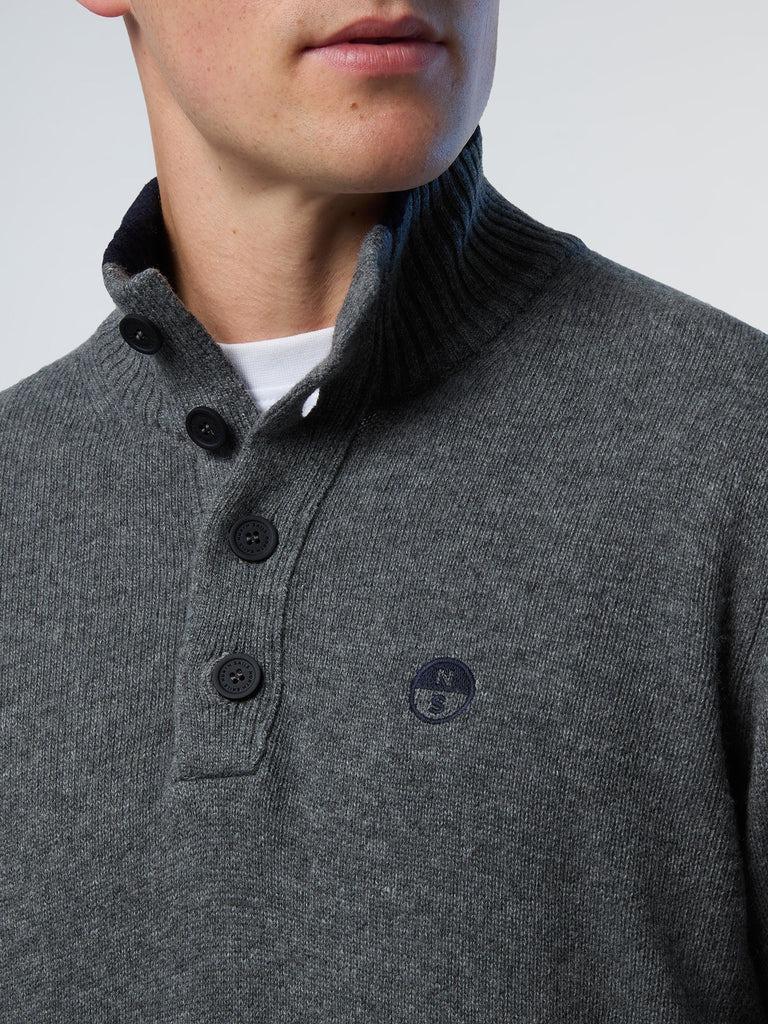 NORTH SAILS HALF BUTTON 7GG KNITWEAR