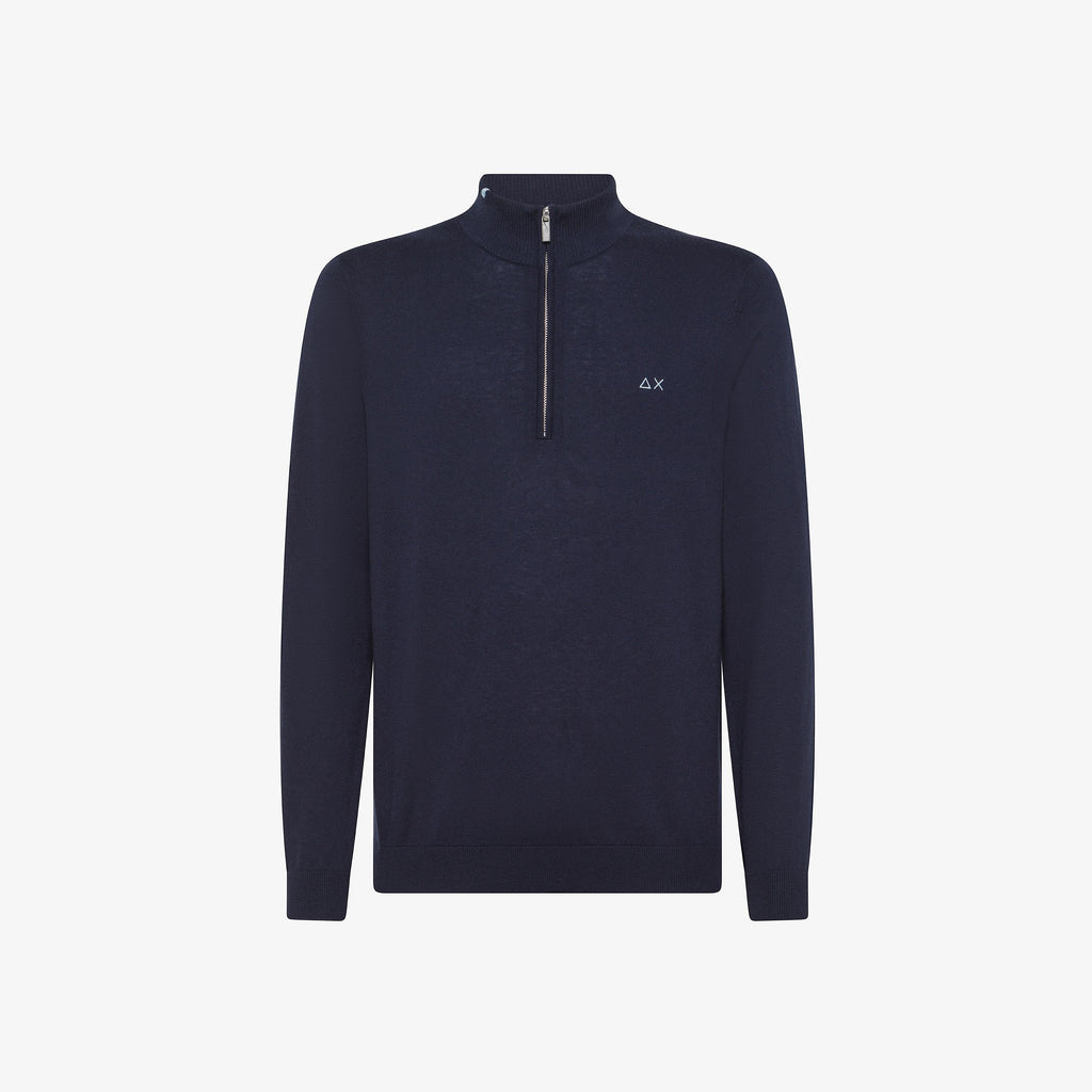 SUN68 HALF ZIP SOLID
