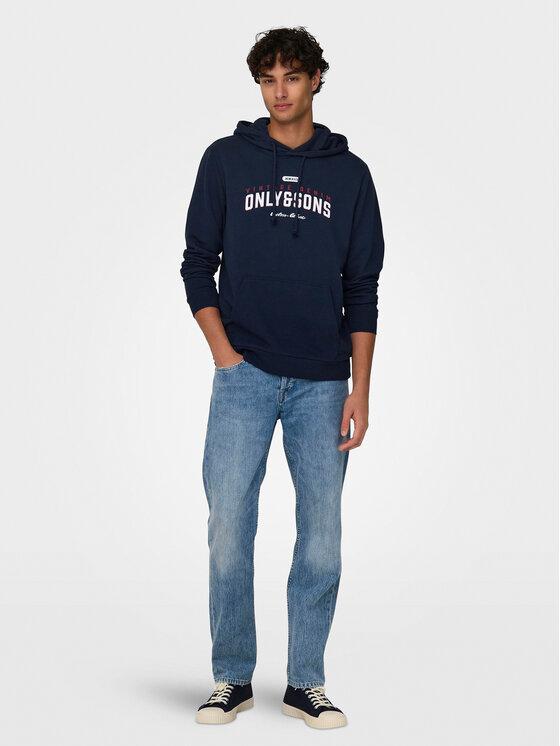 ONLY&SONS ONSLENNY REG VINTAGE PRINT HOOD SWEAT
