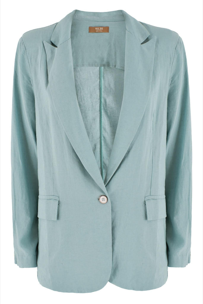 YES ZEE GIACCA DONNA IN MISTO LINO