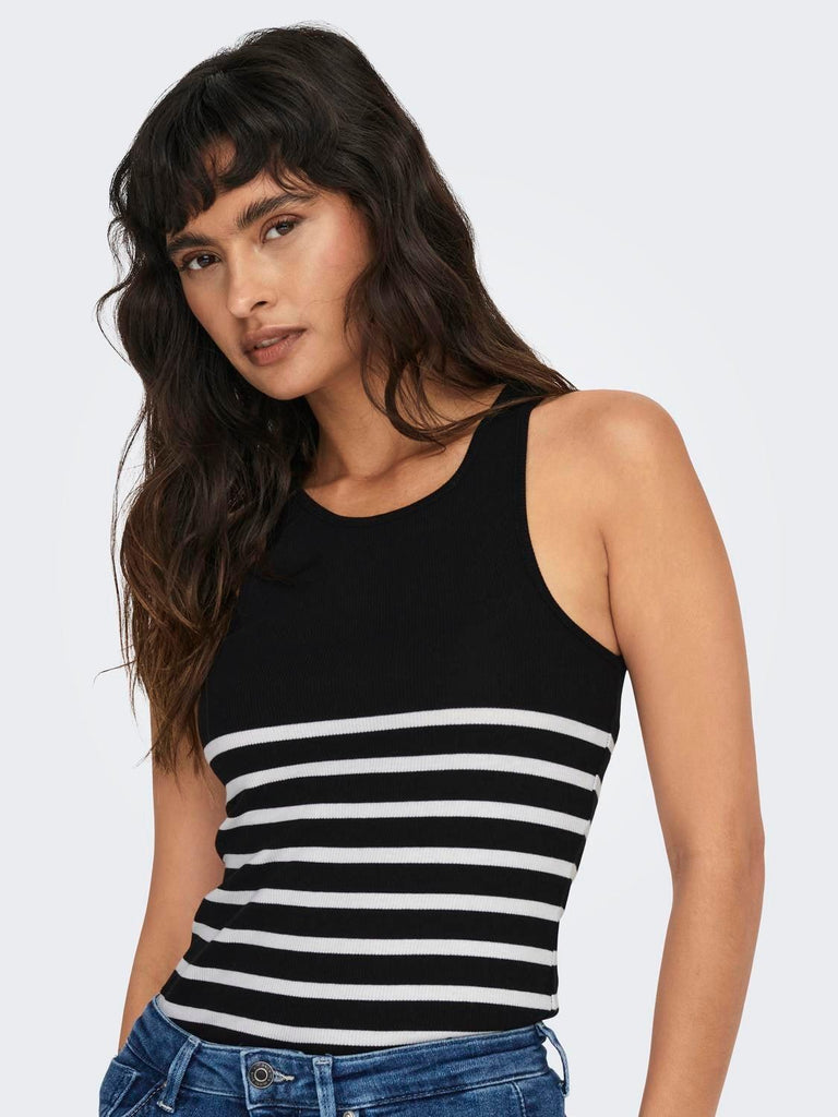 ONLY ONLKENYA RIB STRIPE TANK TOP JRS NOOS