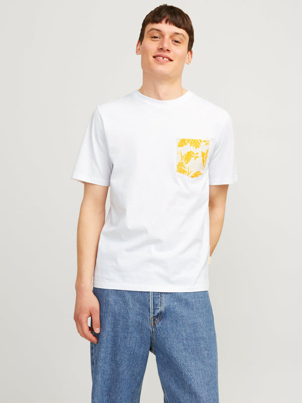JACK AND JONES JORARUBA CONVO POCKET TEE SS CREW NEC LN