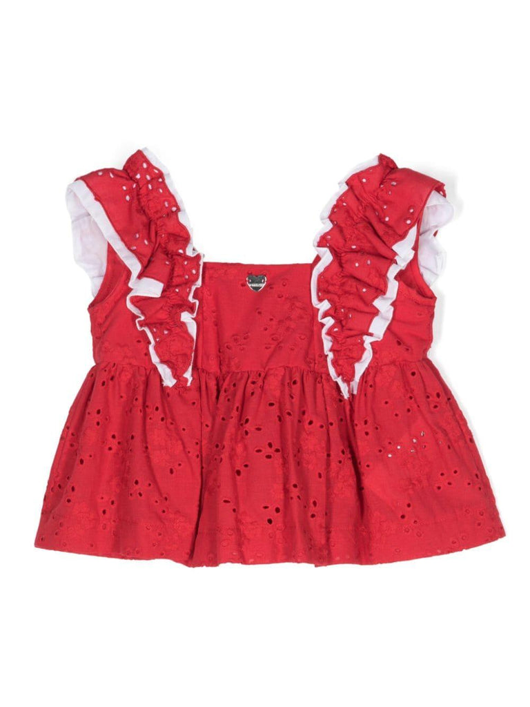 MONNALISA TOP MUSSOLA RICAMO SANGAL