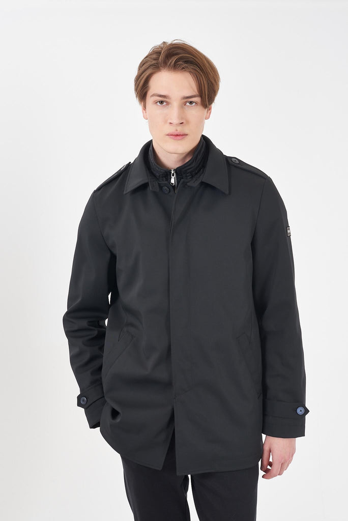 YES ZEE CAPPOTTO UOMO CON FINTO GILET STACCABILE