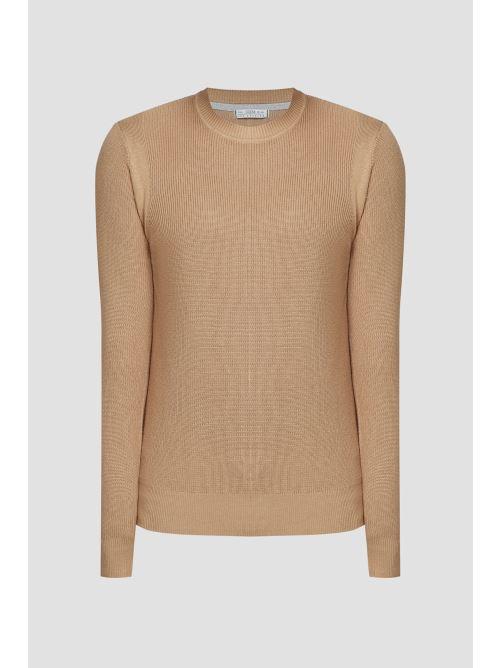 GUESS YAEL LS CN RIBBED EMBROIDERED