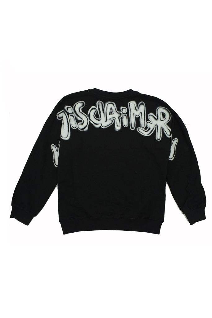 DISCLAIMER MAGLIA BIMBO GIROCOLLO IN FELPA