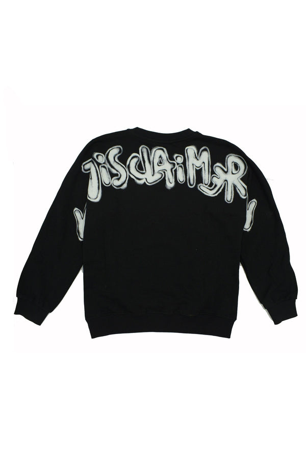 DISCLAIMER MAGLIA BIMBO GIROCOLLO IN FELPA