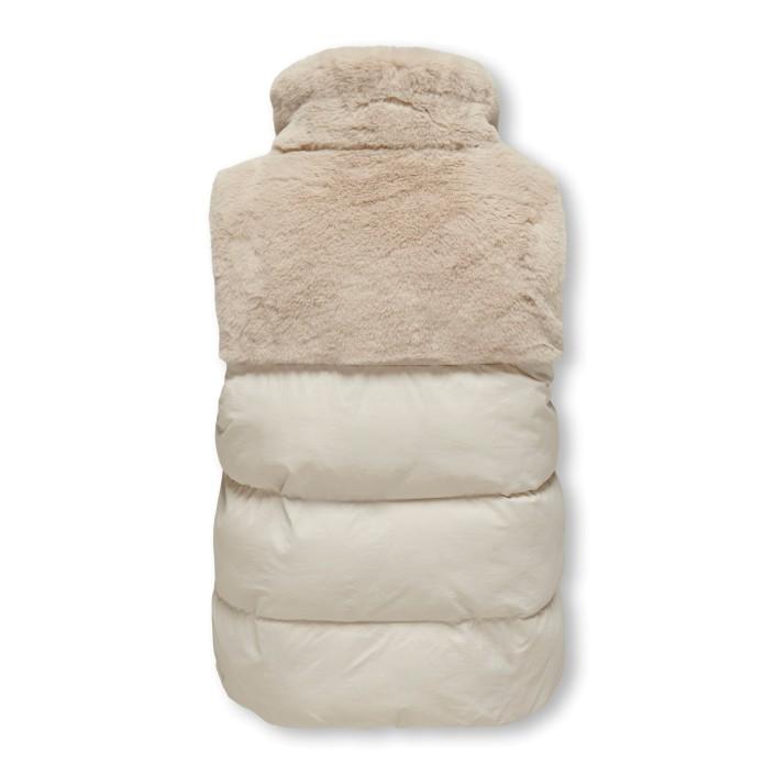 ONLY KIDS KOGWANJA FUR PUFFER MIX WAISTCOAT OTW