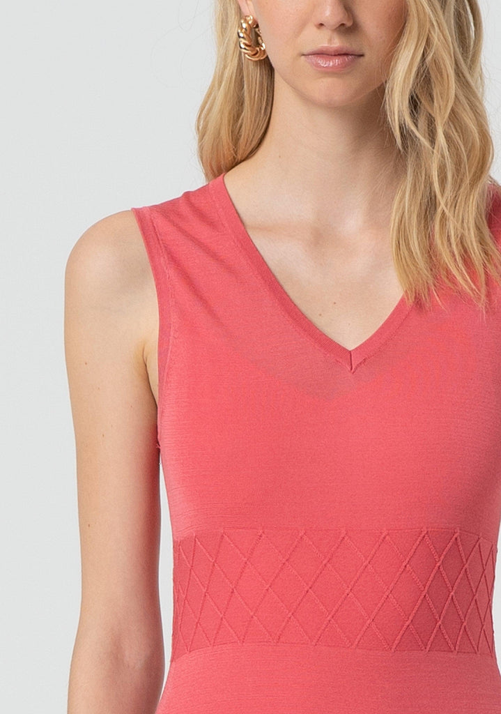FRACOMINA KNITTED DRESS CORAL