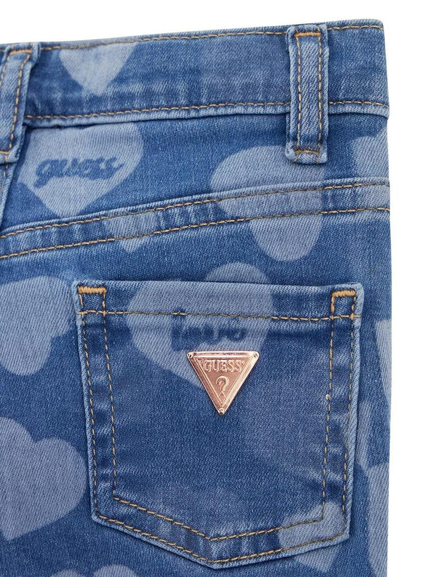 GUESS STR DENIM FLARE PANTS W/LASER