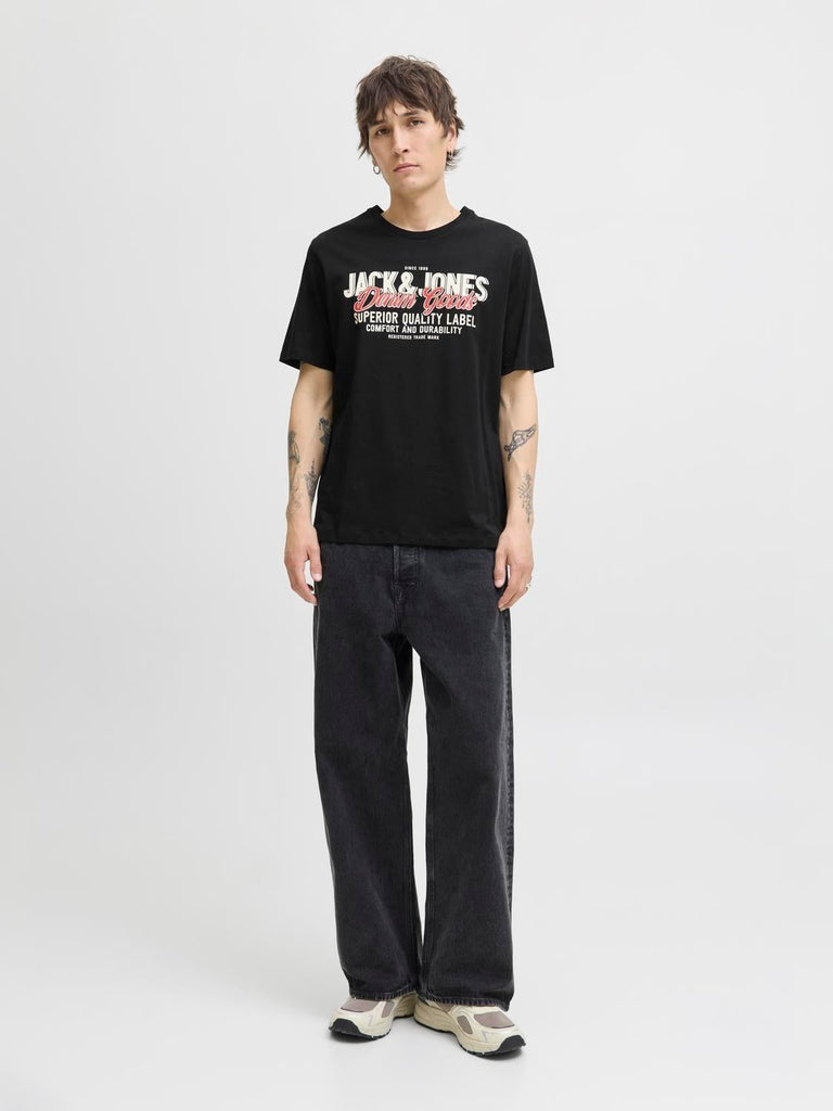 JACK AND JONES JJELOGO TEE SS O-NECK 2 COL AW25 SN