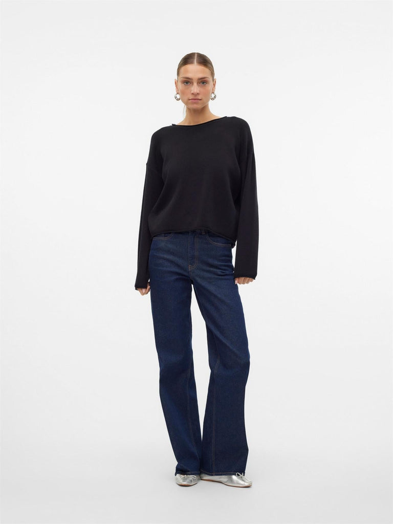 VERO MODA VMSABA ROLL LS O-NECK PULLOVER GA NOOS