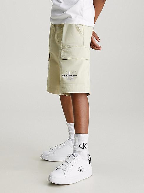 CALVIN KLEIN JEANS SATEEN CARGO SHORTS