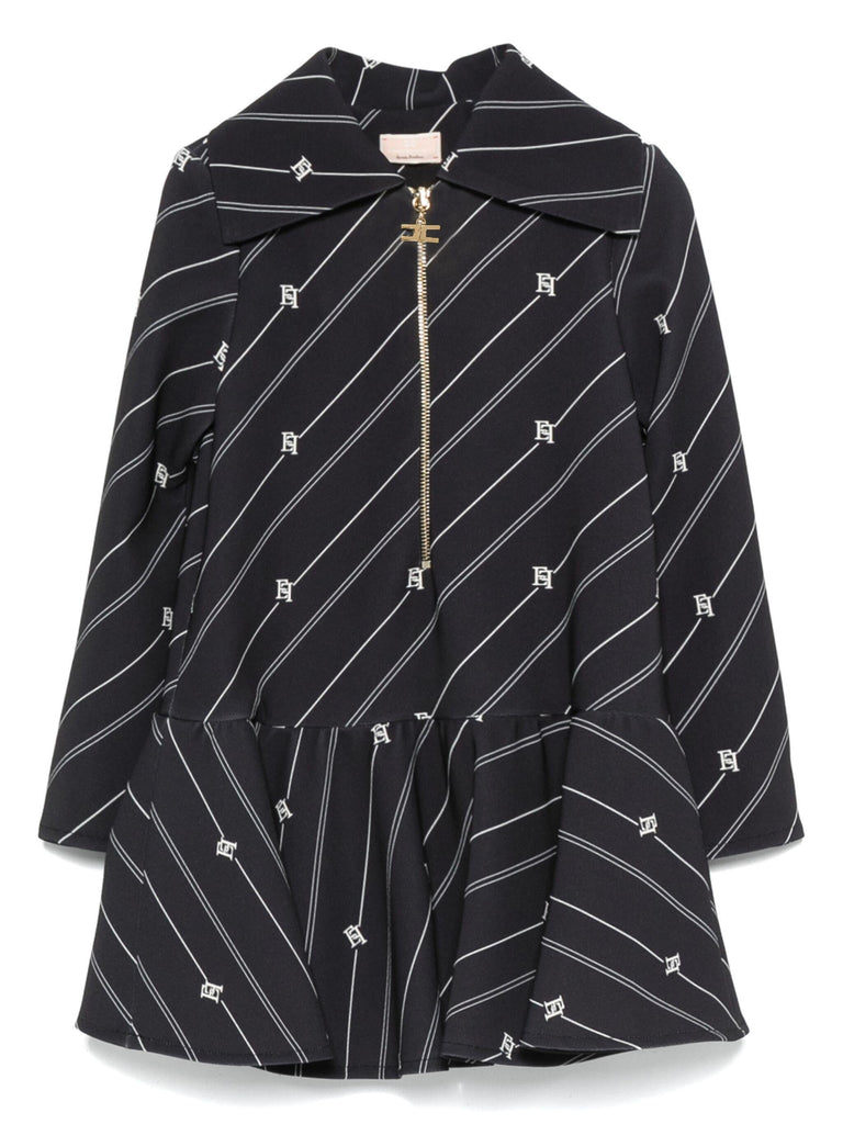 ELISABETTA FRANCHI La Mia Bambina ABITO IN CREPE STAMPA RIGA EF