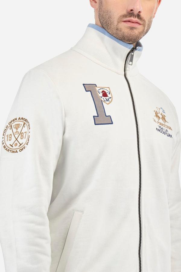 LA MARTINA MAN FULL ZIP SWEATSHIRT BRUSHE