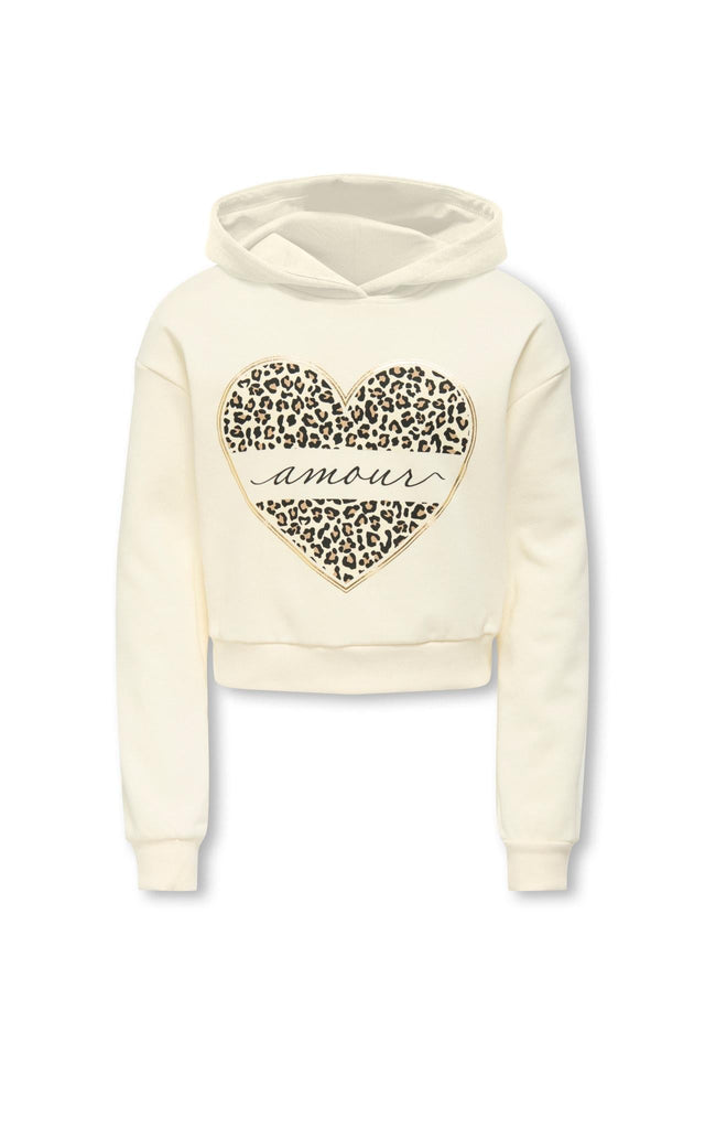 ONLY KIDS KOGCOOPER LIFE HEART LS HOODIE SWT NOOS