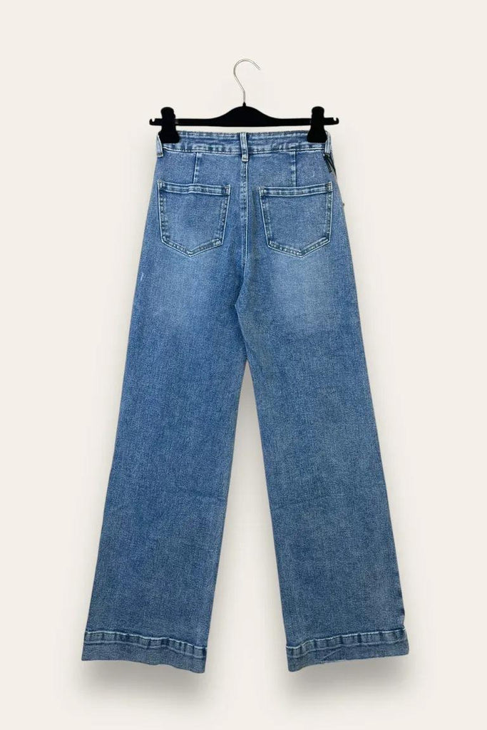 LOVEme Jeans a palazzo con tasche applicati davanti