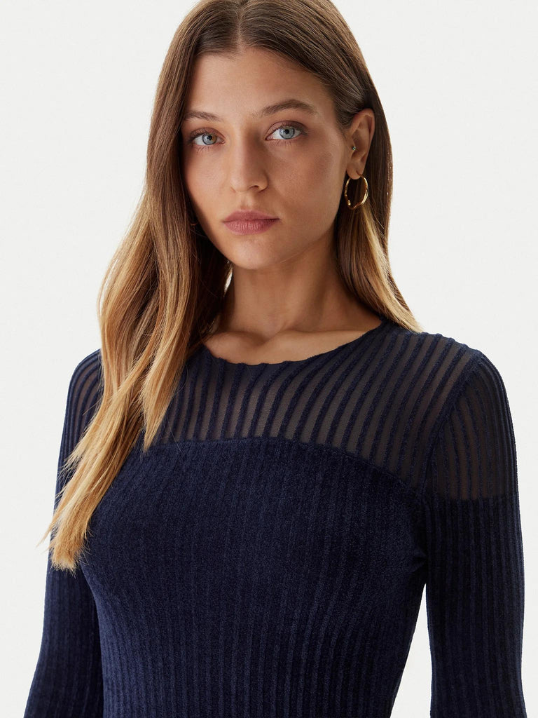 GUESS LS CN ROWENA RIB CHENILLE DRS