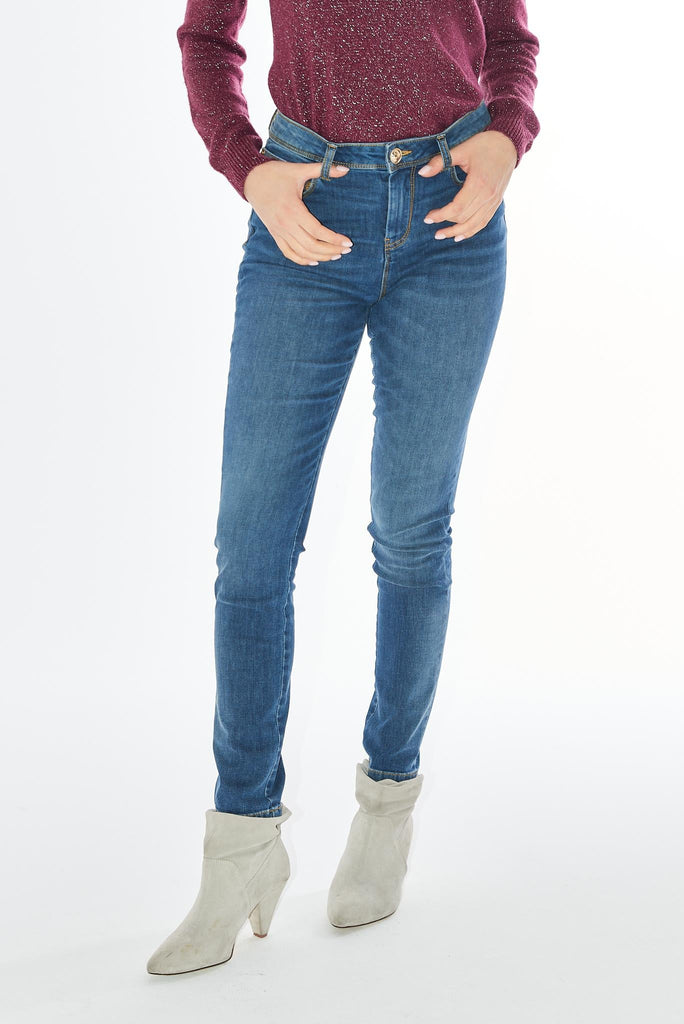 YES ZEE JEANS DONNA TIPO 5 TASCHE, SLIM