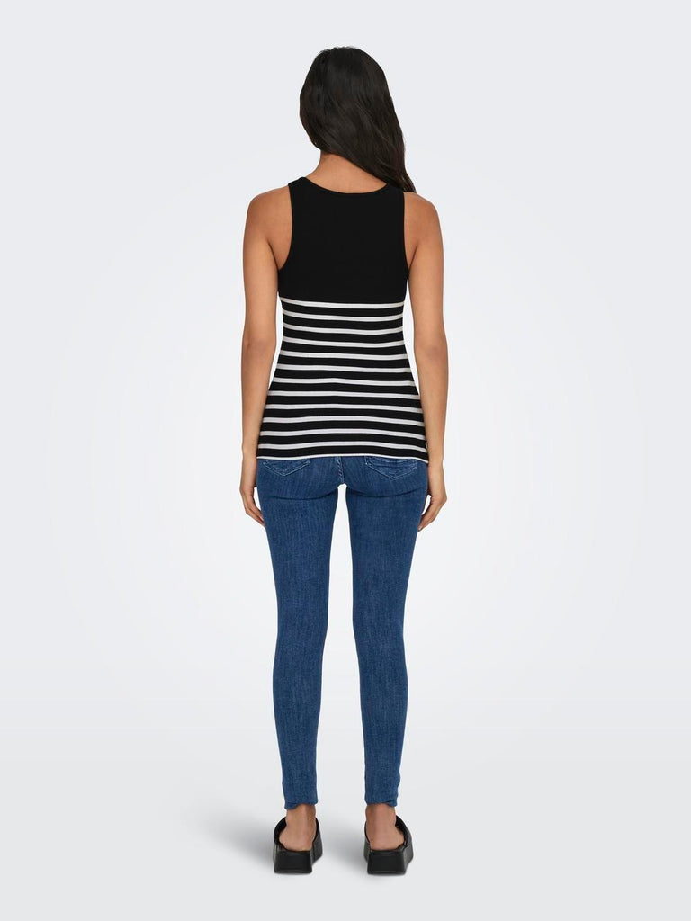 ONLY ONLKENYA RIB STRIPE TANK TOP JRS NOOS