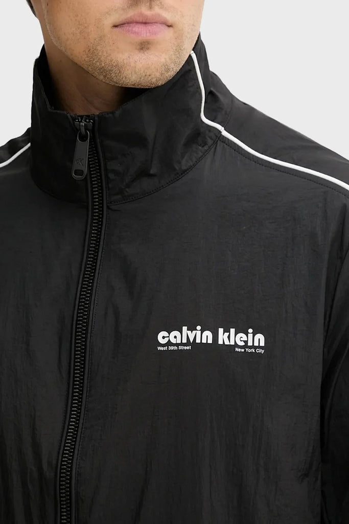 CALVIN KLEIN JEANS LS CRINKLE STAND COL