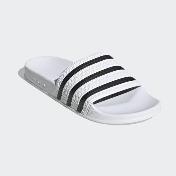 ADIDAS ORIGINALS ADILETTE            WHITE/CBLACK/WHITE