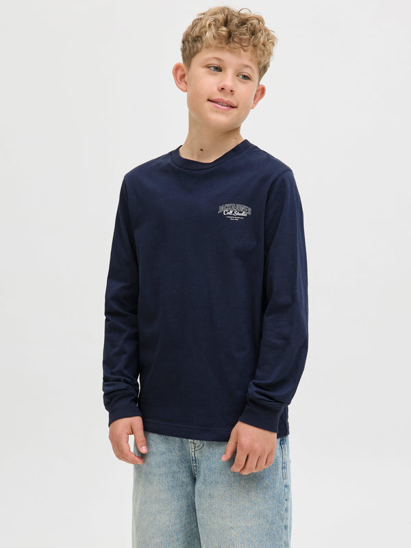 JACK JONES KIDS JJMAKOTO TEE LS CREW NECK JNR