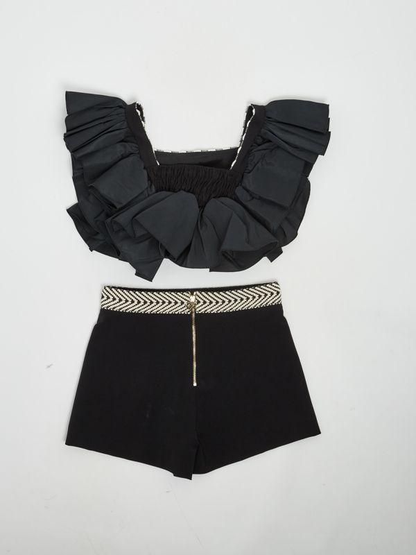 ELISABETTA FRANCHI La Mia Bambina CORPINO+SHORTS IN OTTOMAN CON
