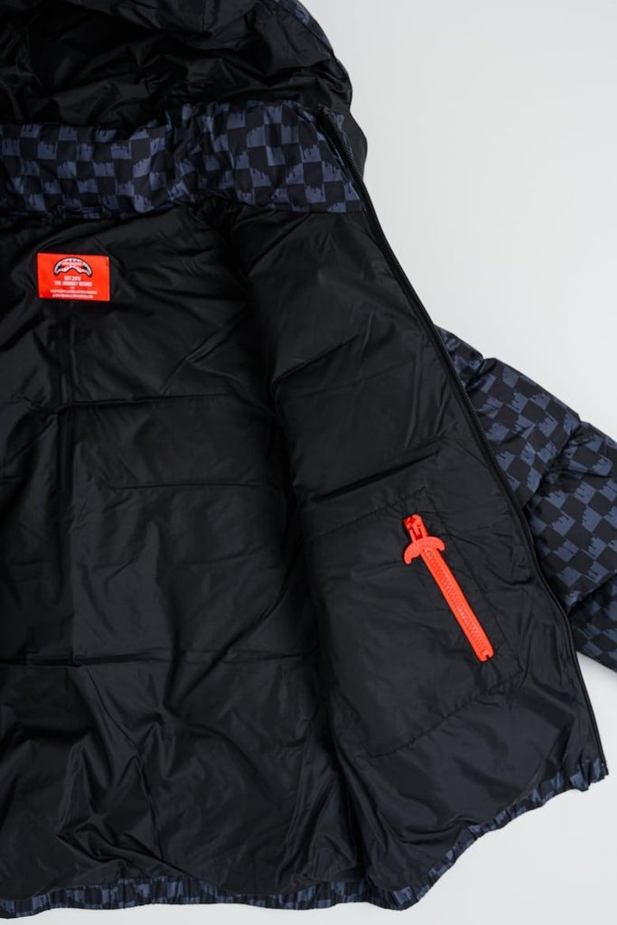 SPRAYGROUND DRIP CHECK DETACH SLEEVE DOWN JKT J