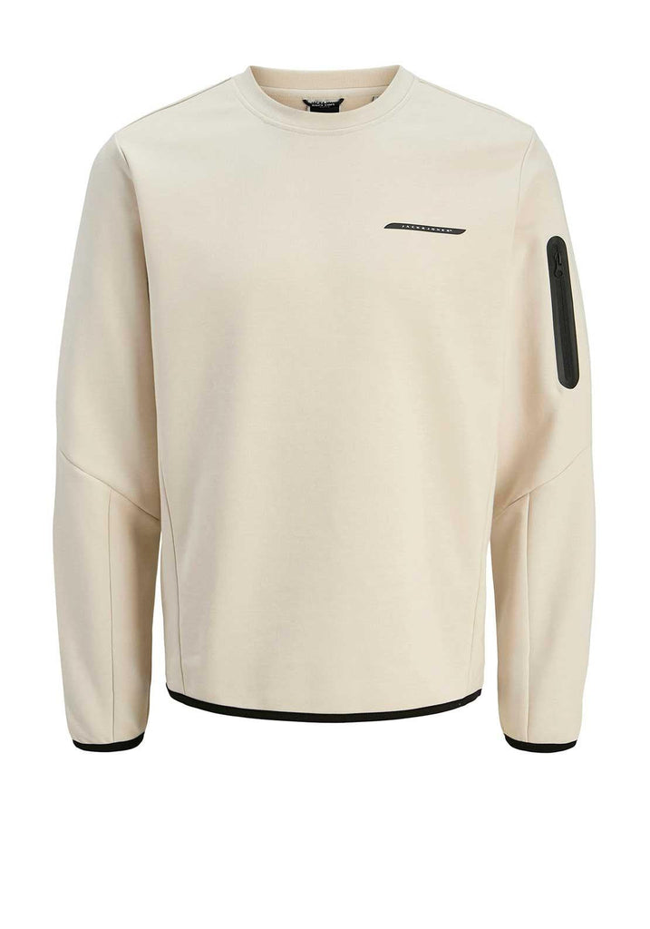 JACK AND JONES JCOFUSION PRINT SWEAT CREW NECK