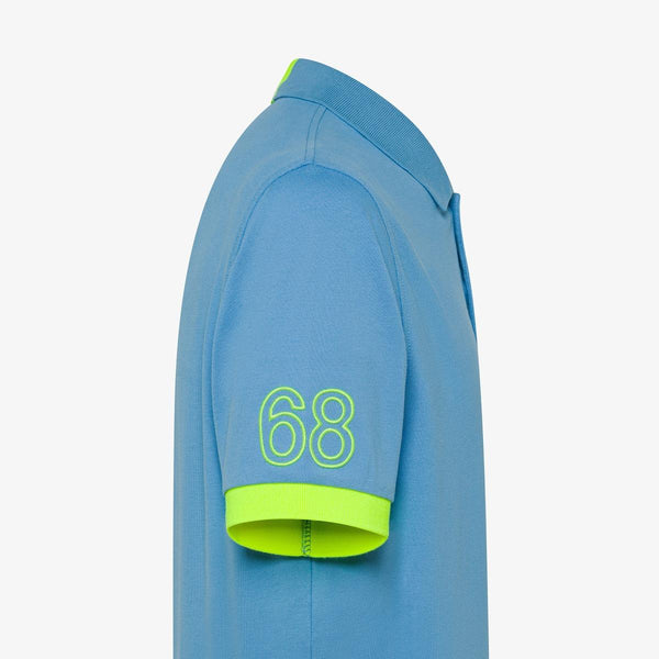 SUN68 POLO LOGO FLUO S/S