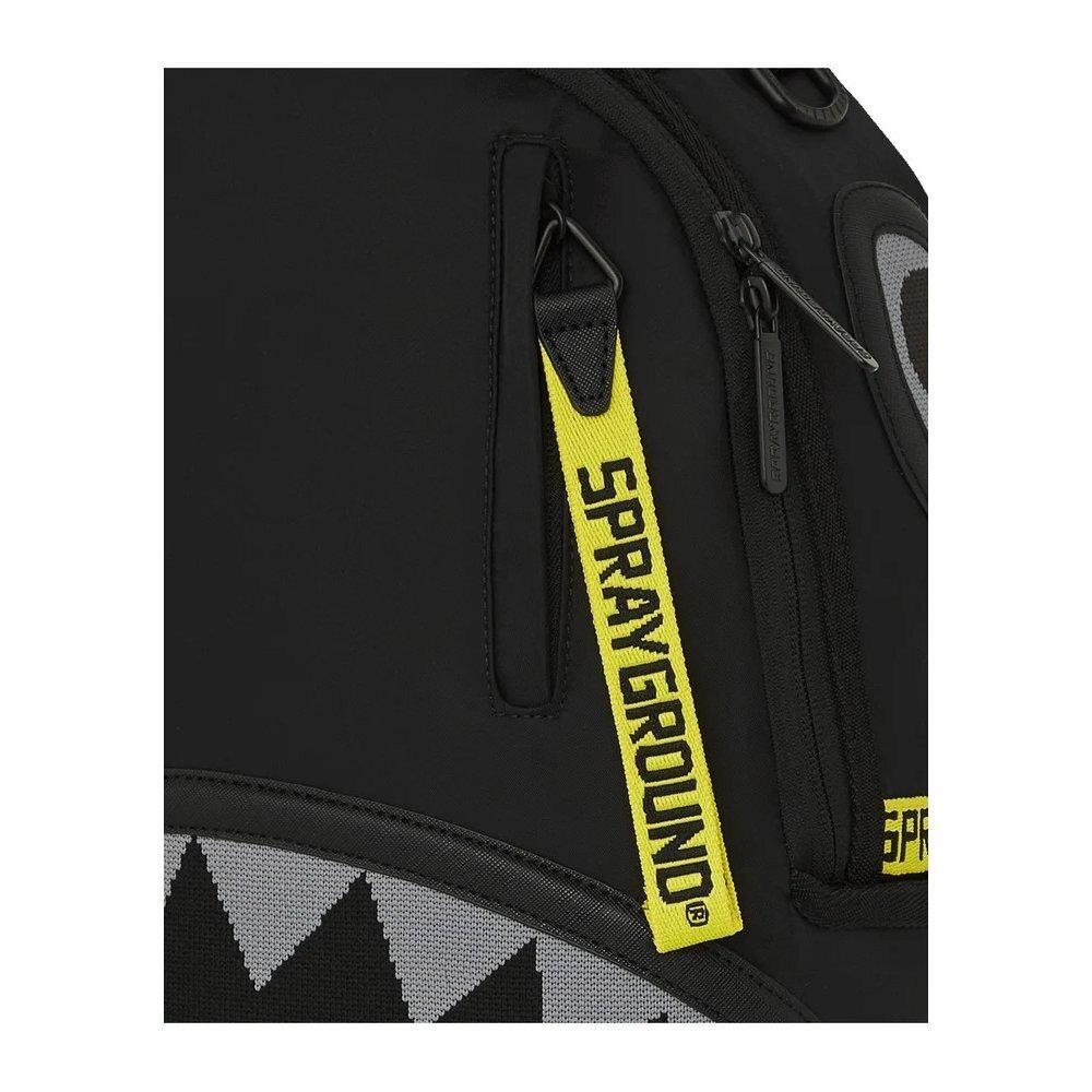 SPRAYGROUND SHARK CENTRAL YELLOW TAPE DLX SATIN BACKPACK