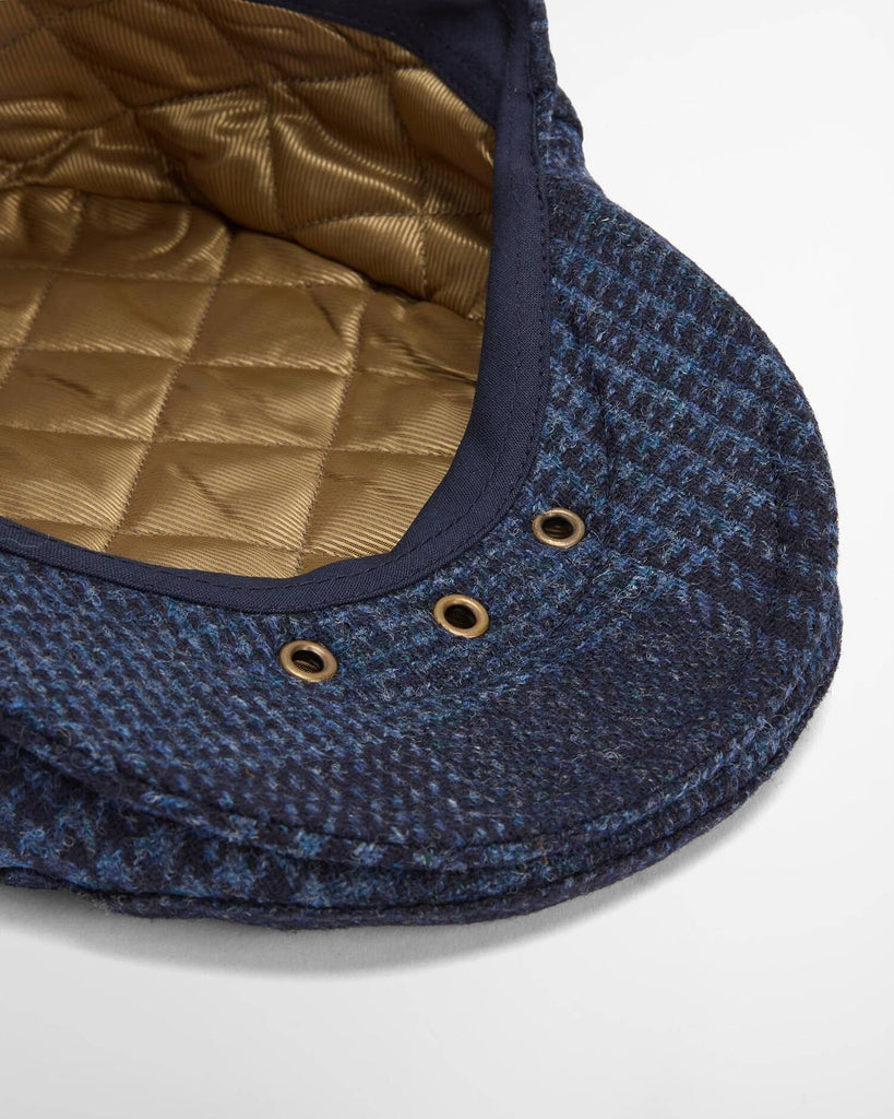 BARBOUR DEVERON TWEED FLAT CAP