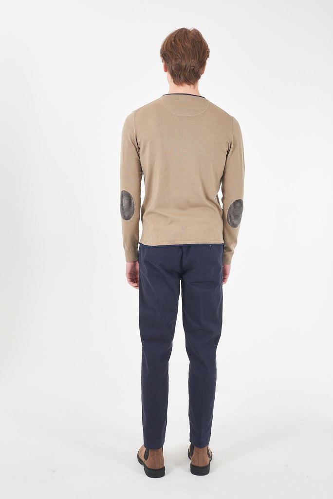 YES ZEE MAGLIA UOMO GIROCOLLO, TOPPE GOMITO