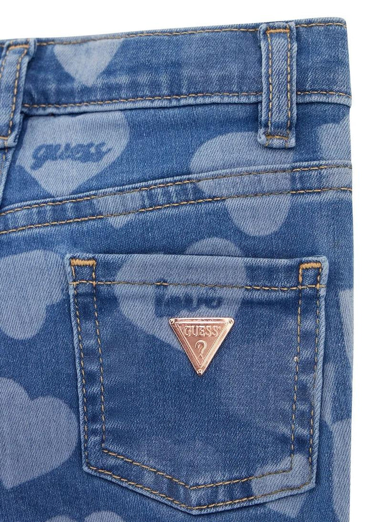 GUESS STR DENIM FLARE PANTS W/LASER