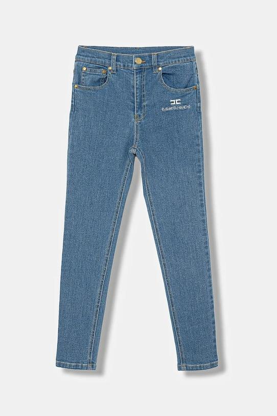 ELISABETTA FRANCHI La Mia Bambina JEANS SKINNY CON RICAMO LOGO