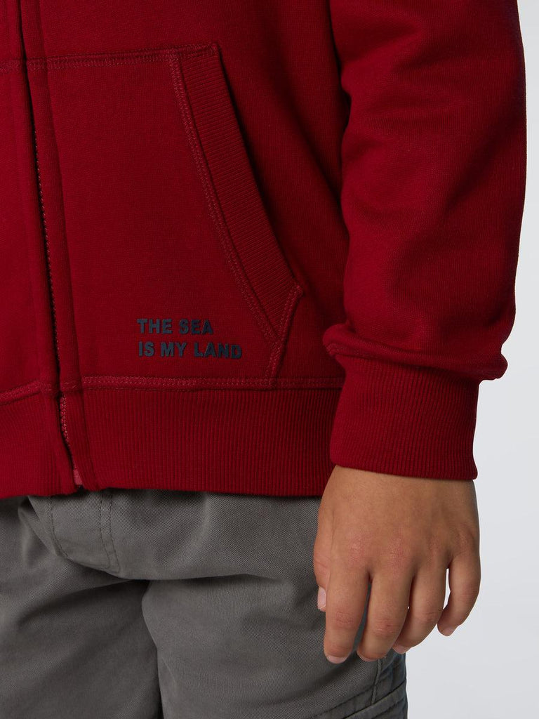 NORTH SAILS HOODED FULL  ZIP SWEATSHIRT W/GRAPHIC