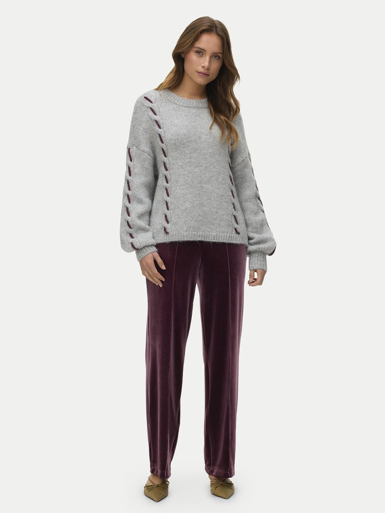 VERO MODA VMILINA LS O-NECK HANDSTITCH PULLOVER