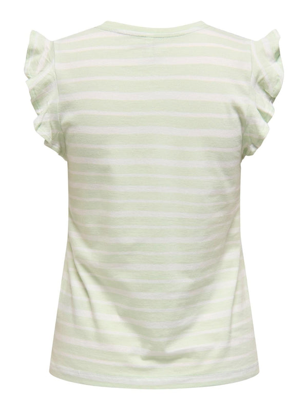 ONLY ONLMAY LIFE S/S FRILL V-NECK TOP BOX JRS