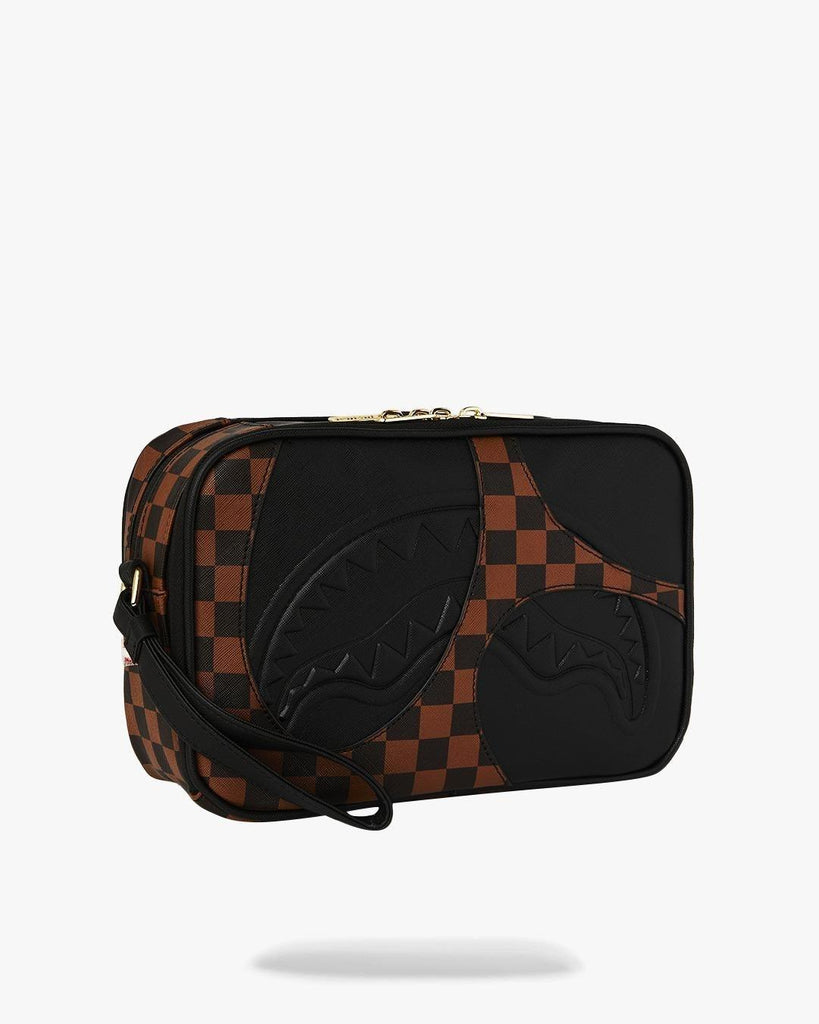 SPRAYGROUND JETSTREAM BROWN TOILETRY BAG