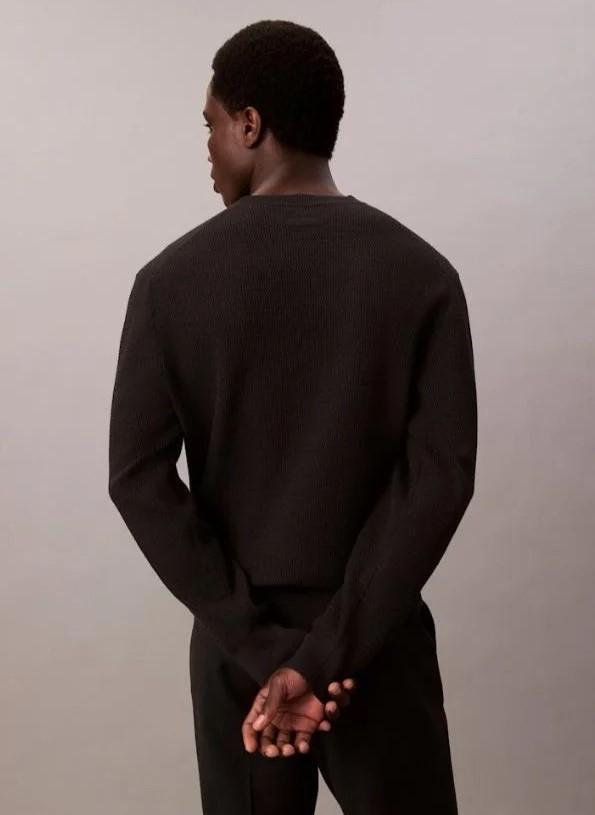 CALVIN KLEIN LS TEXTURE CTTN CREW