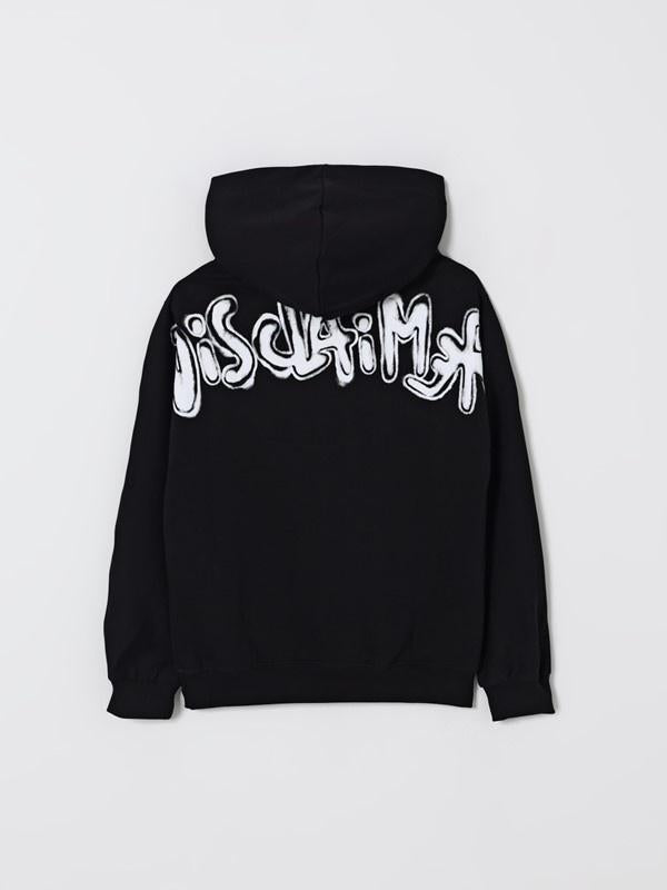 DISCLAIMER MAGLIA BIMBO IN FELPA CON CAPPUCCIO