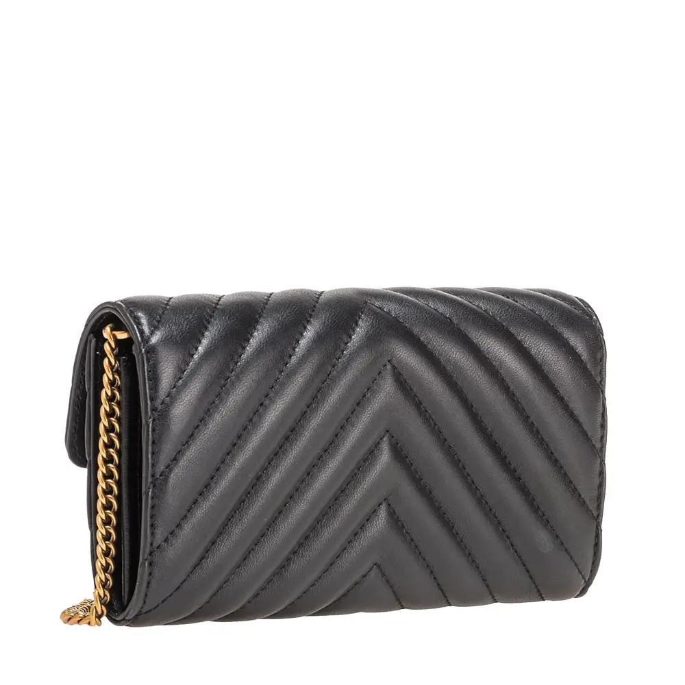 PINKO LOVE ONE WALLET C  SHEEP NAPPA CHEVRON