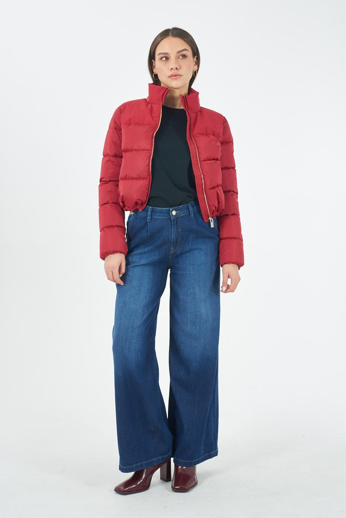 YES ZEE GIUBBINO DONNA CROP,OVER CON PARTI IN SOFTSHELL